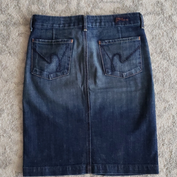 Sexy Amazing Women's Slim-Look Citzens of Humanity Jean Skirt Sz:25 Sm - Picture 4 of 5
